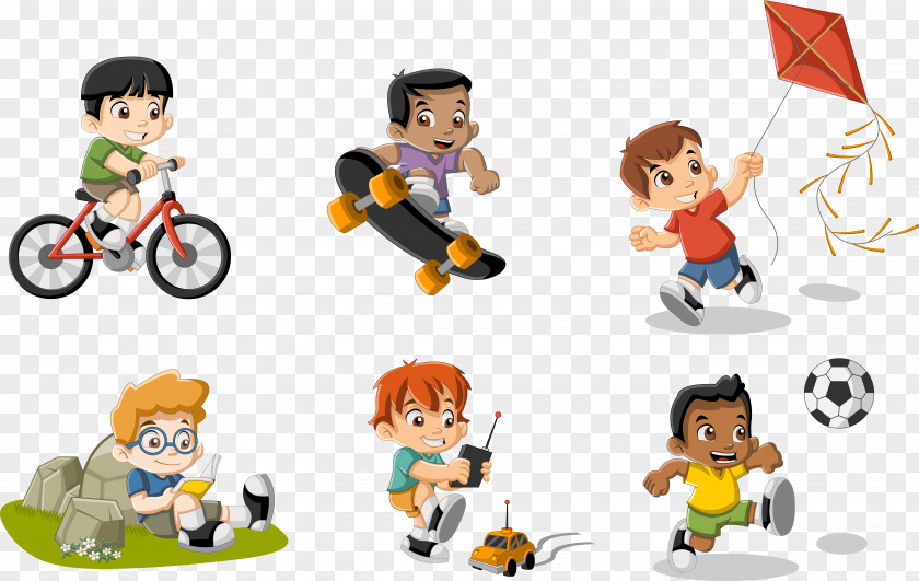 Kids Sports Cartoon Play Child Illustration PNG