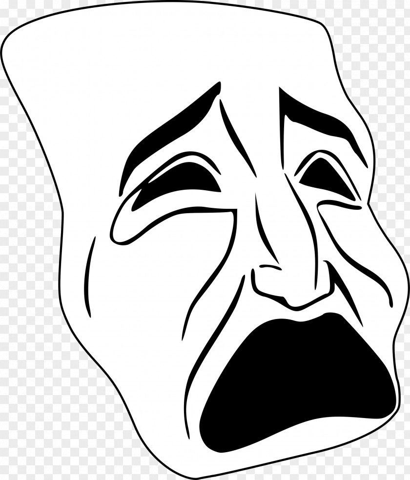 Mask Tragedy Drawing Drama Clip Art PNG