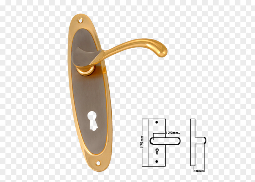 Brass Door Chain Handle Mortise Lock PNG