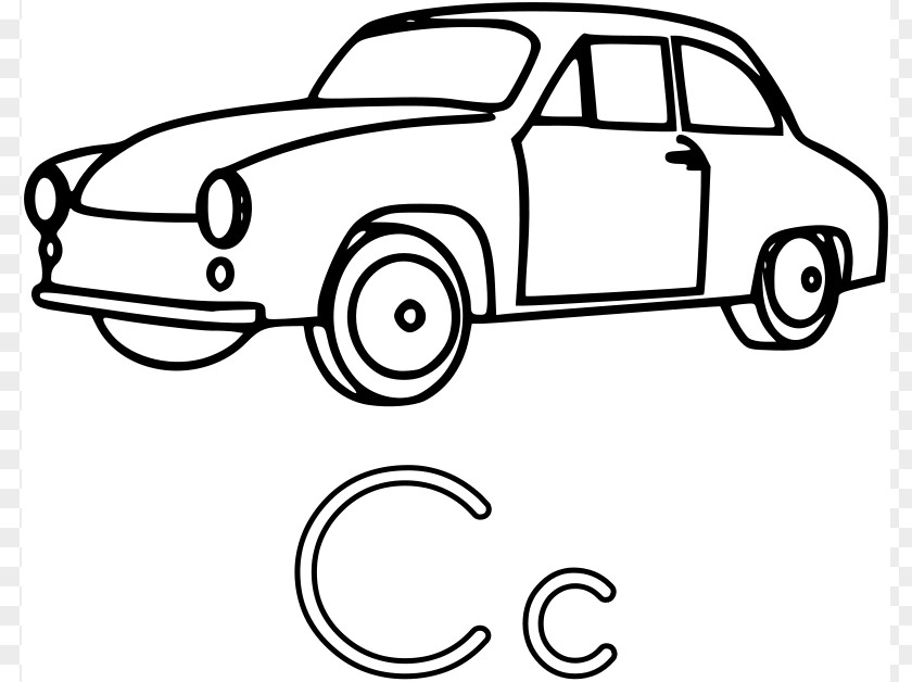 Cartoon Race Car Pictures Coloring Book Letter PNG