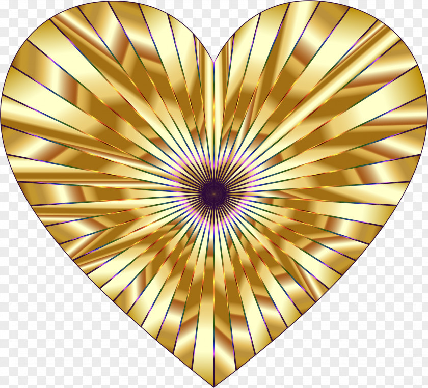 Gold Heart Clip Art PNG