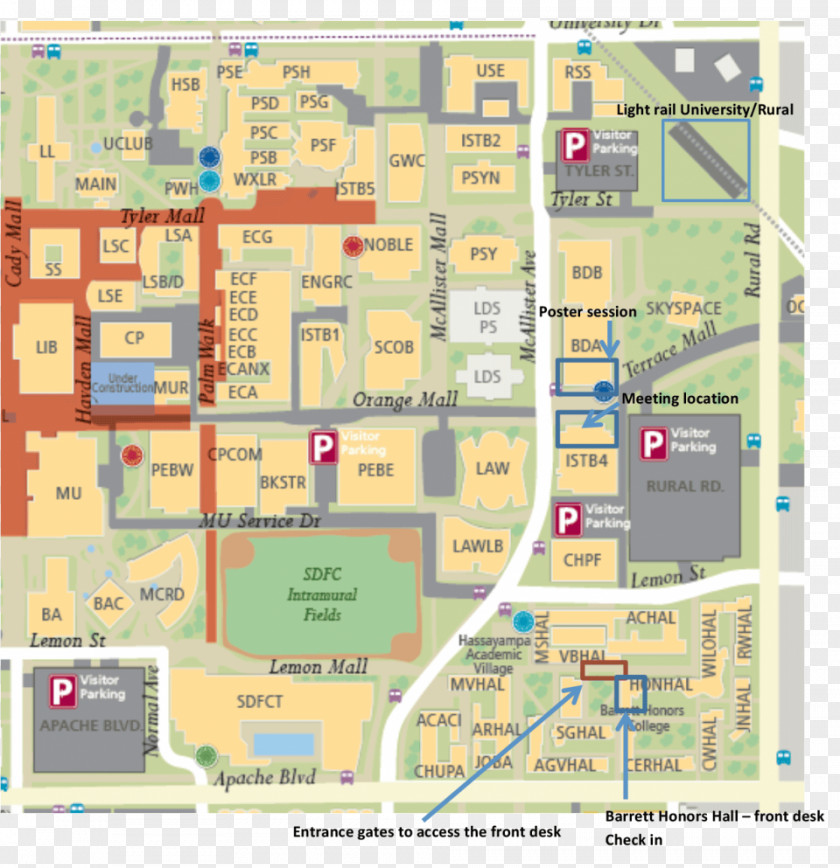 Map Barrett, The Honors College University Of Arizona State Polytechnic Campus Downtown Phoenix PNG