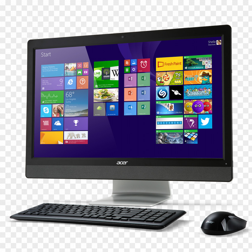 Bigger Zoom Big All-in-one Intel Core I5 Acer Aspire Hard Drives PNG