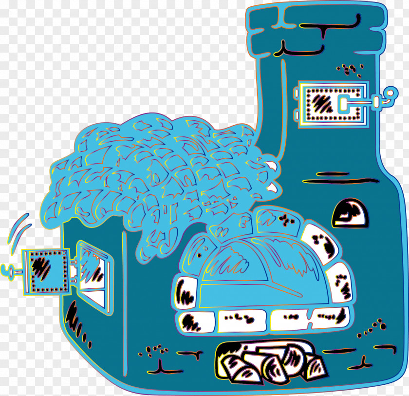 Blue Cartoon Vector Machine Technology User Interface PNG