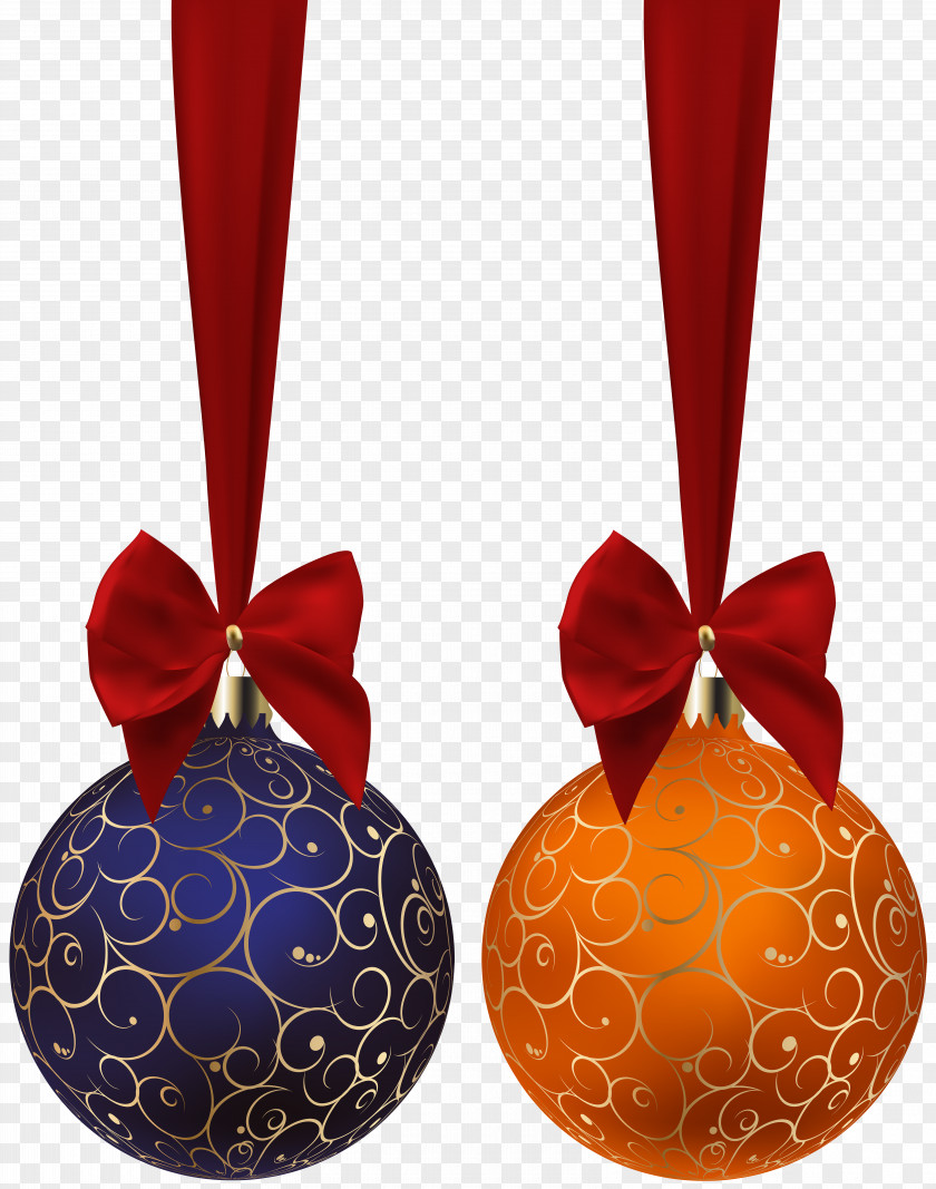 Christmas Balls Blue Orange Clip Art Image Ornament PNG