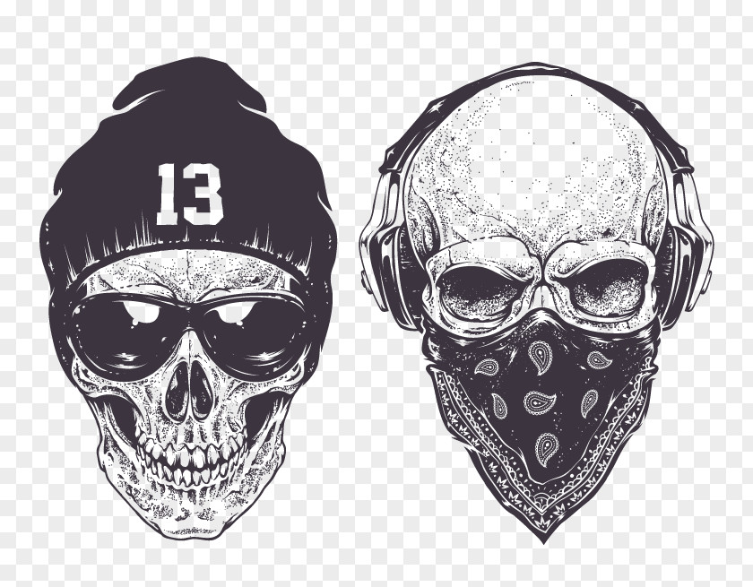 Vector Skull Drawing Gangsta Rap Gangster PNG