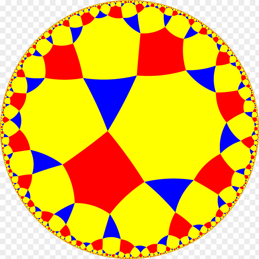 Circle Limit III Cantic Octagonal Tiling Tessellation Three-dimensional Space Hyperbolic Geometry PNG