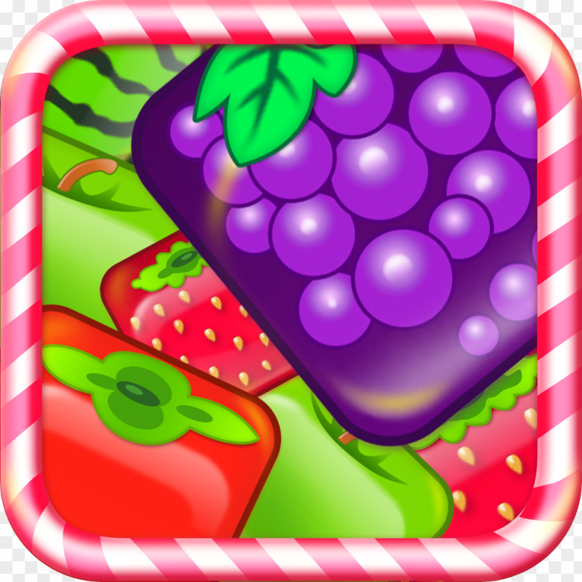 Fruit Puzzle Gummi Candy Magenta PNG