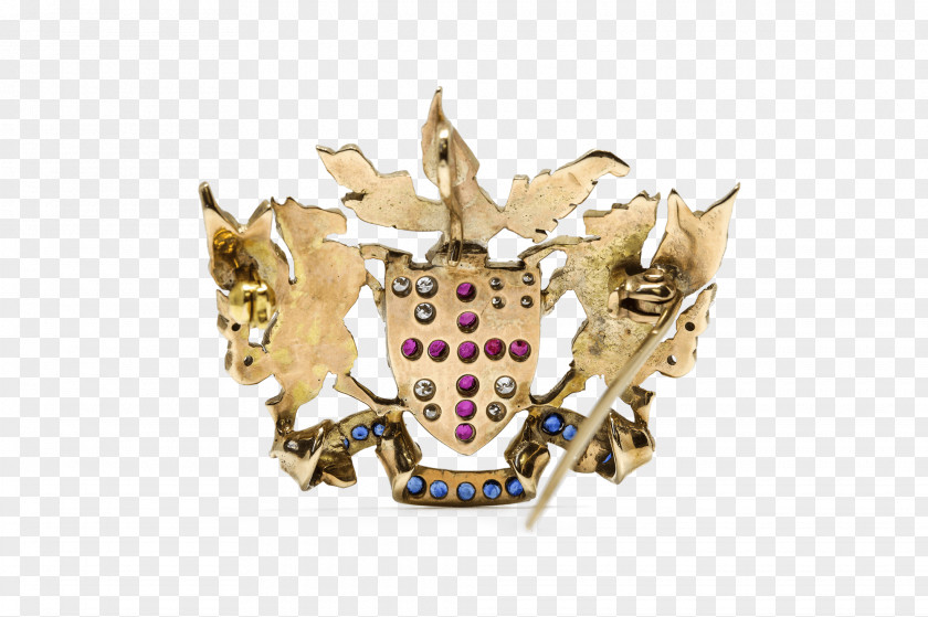 Gold Crest Brooch 01504 PNG