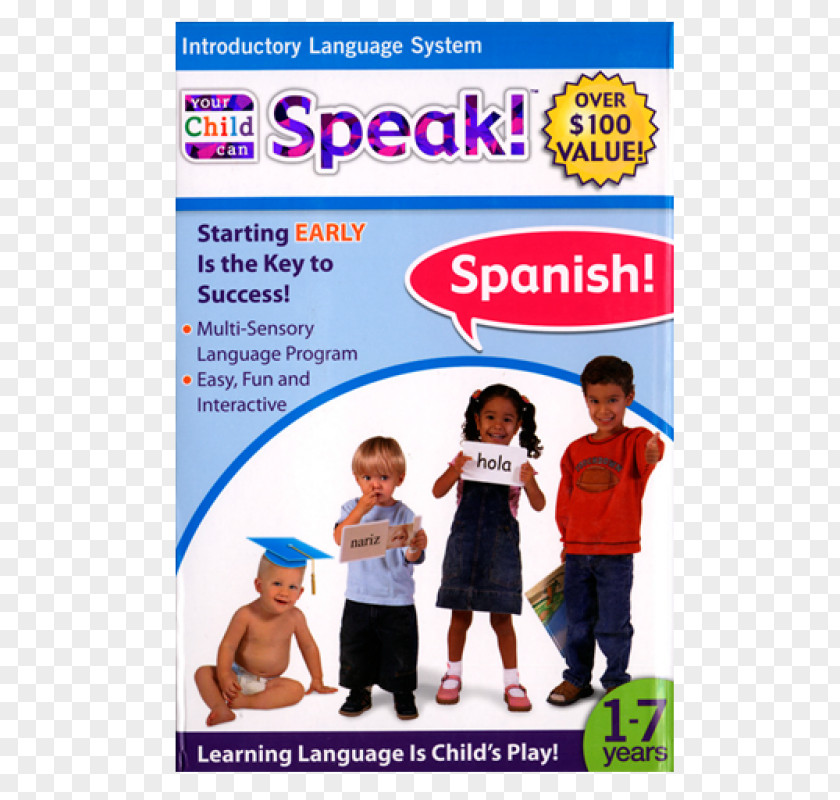 I Speak Spanish In Your Baby Can Read! Foreign Language Acquisition Learning Infant PNG