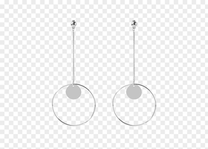 Chain Circle Earring Body Jewellery Silver PNG