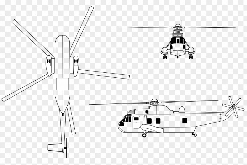 Helicopter Rotor Sikorsky SH-3 Sea King S-61 Westland CH-124 PNG
