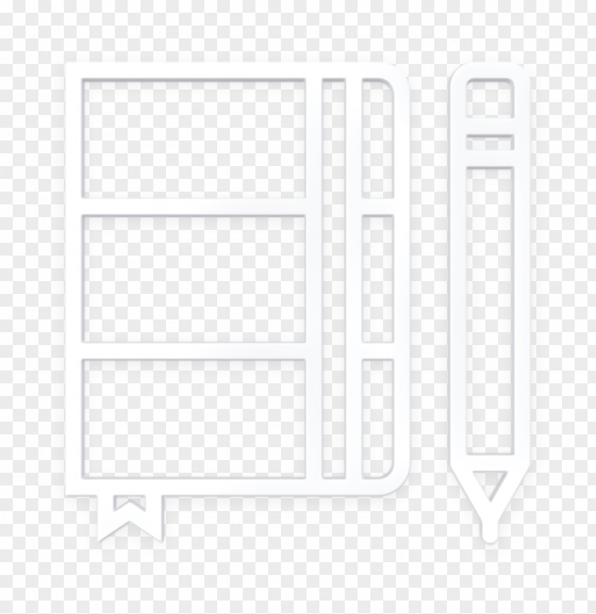 Rectangle Blackandwhite Essential Set Icon Notebook PNG