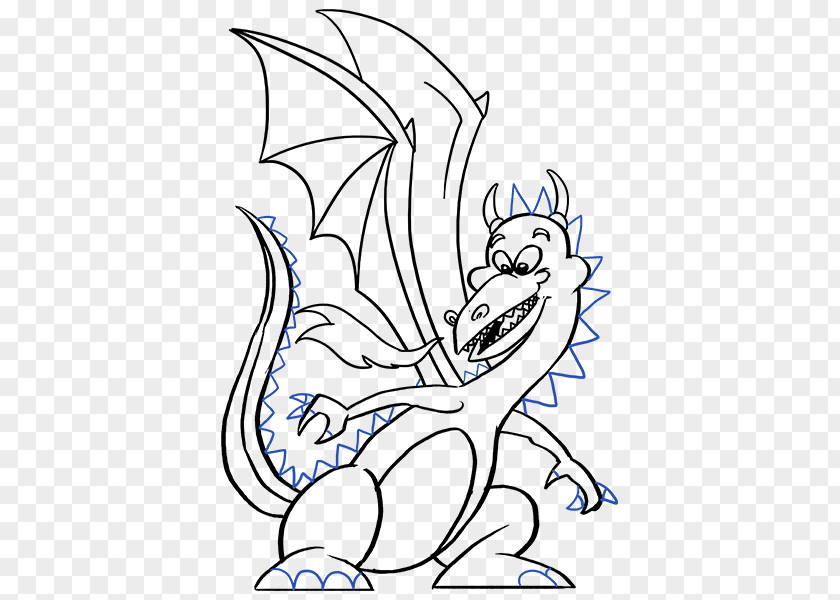 Claw Traces Cartoon Drawing Dragon Line Art PNG