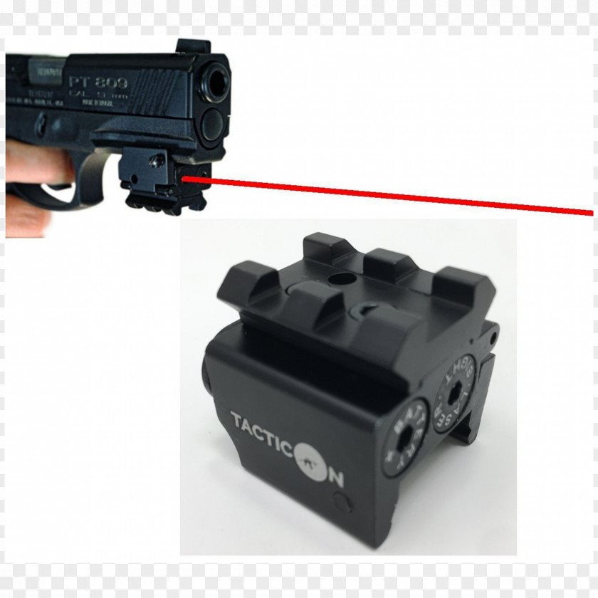 Laser Sight Handgun Picatinny Rail Weaver Mount PNG