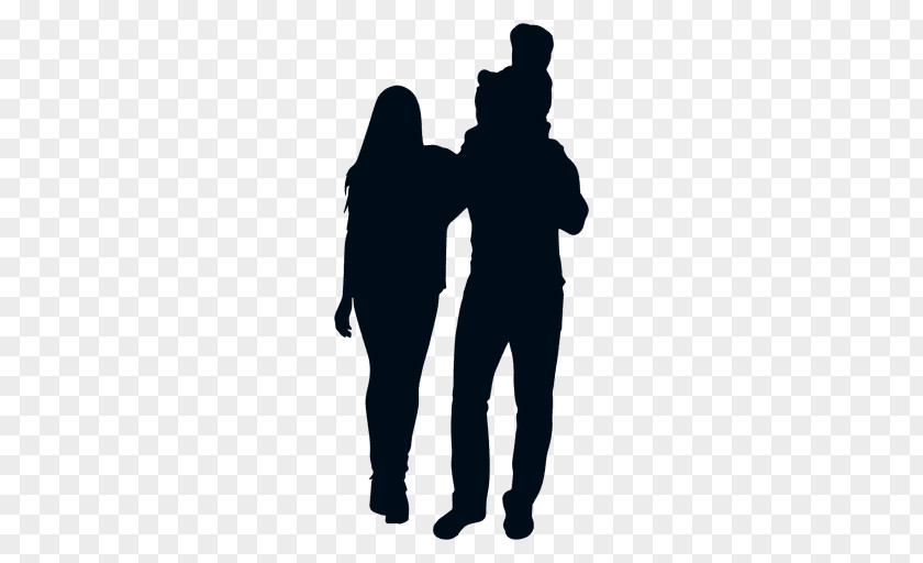 Silhouette Child Family Image PNG