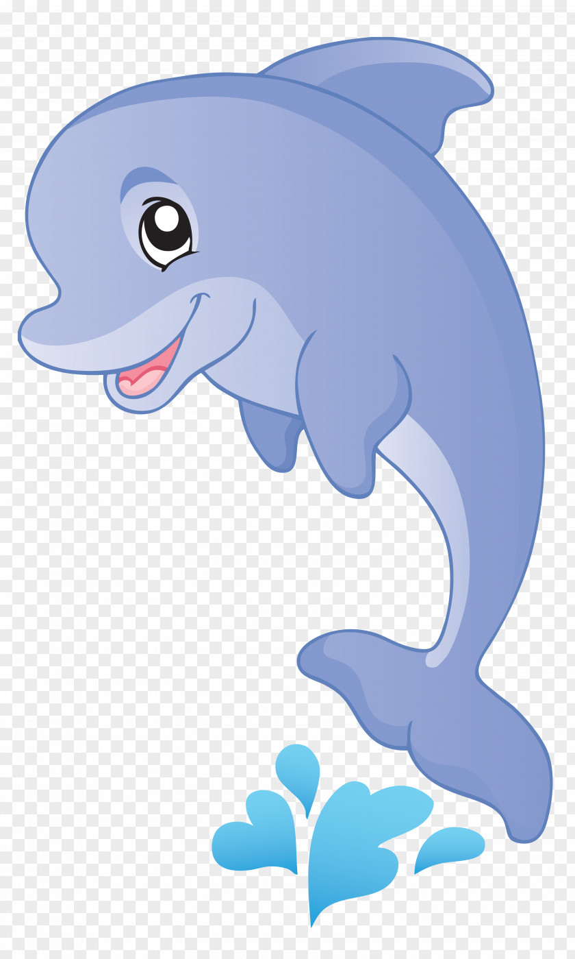 Dolphin Fish Cartoon Aquatic Animal Clip Art PNG