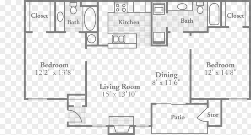 House Plan Floor Living Room Dining PNG