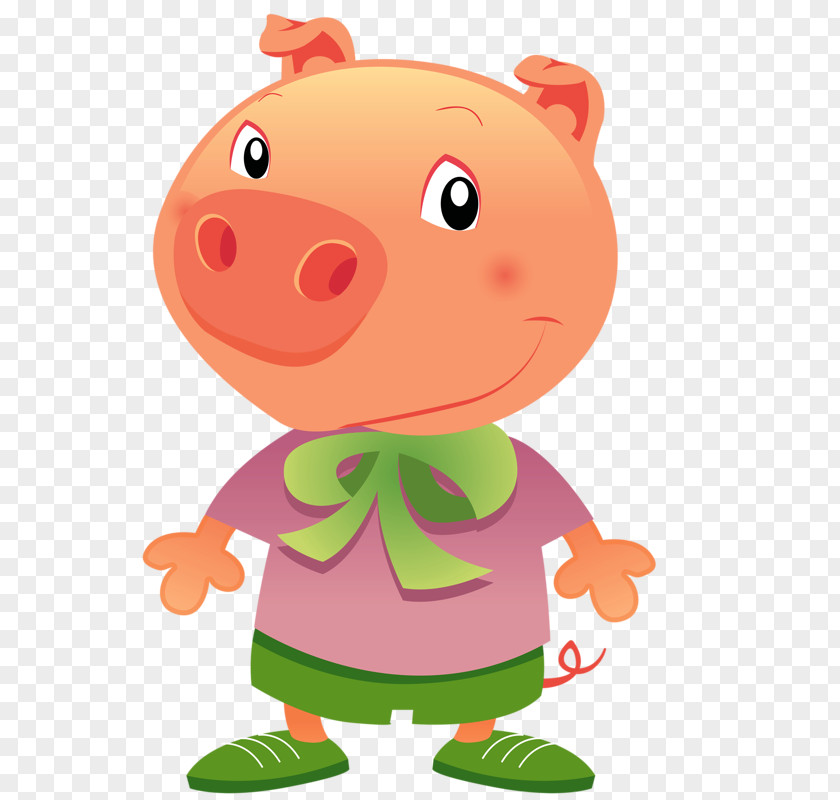 Pink Pig Drawing Art PNG