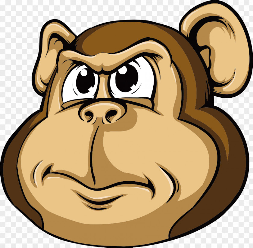 Vector Cartoon Monkey Drawing Illustration PNG