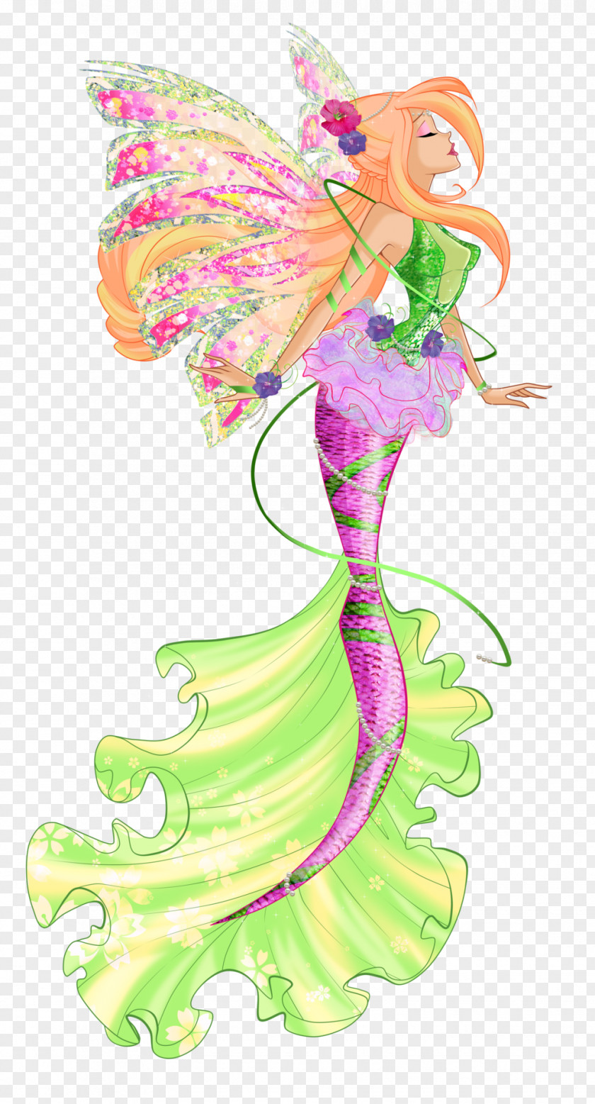 Mermaid Roxy Flora Bloom Sirenix PNG