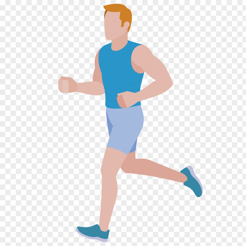Running Man Cartoon Flat Design PNG