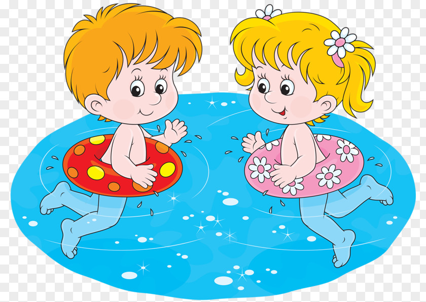 Swimming Child Cartoon Play Illustration PNG