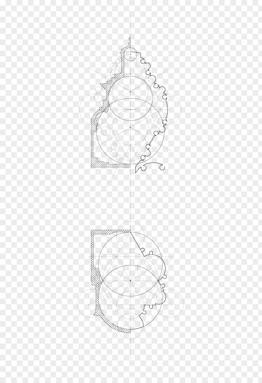 Design Drawing White Line Art PNG