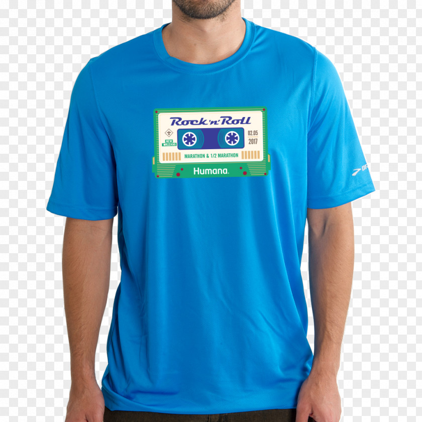 T-shirt Barnum Rail Trail Marathon And Half Sleeve Turquoise PNG