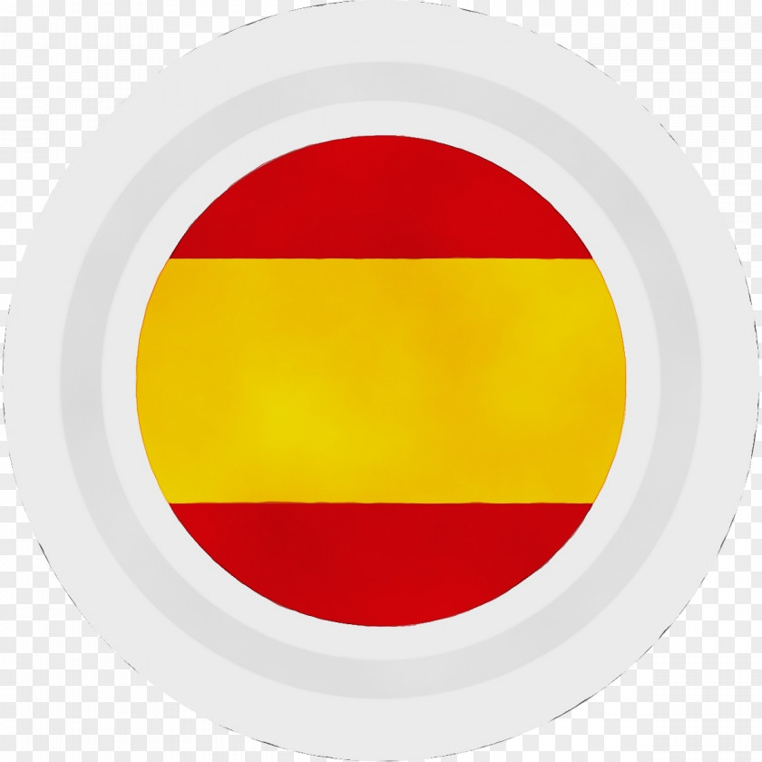 Oval Flag Yellow Red Circle Icon PNG