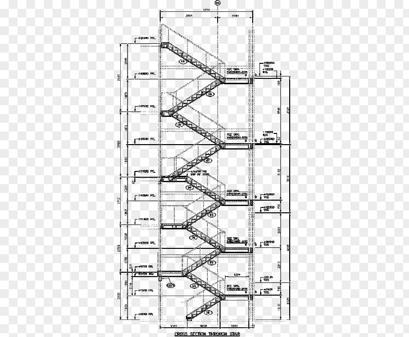 Stair Case Martec Engineering Shopping Centre Technical Drawing PNG