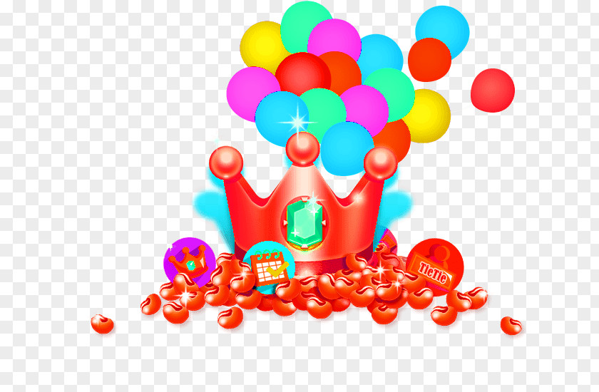 Crown Balloon Gold PNG