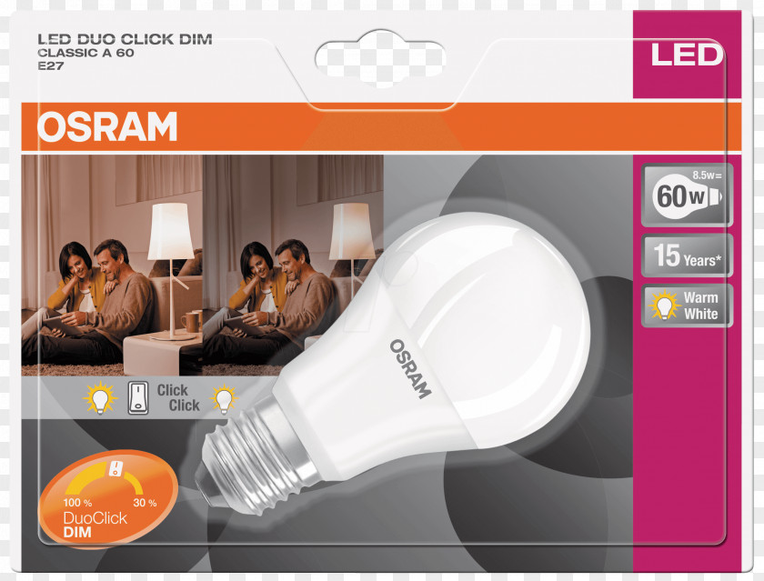 Light LED Lamp Edison Screw Osram PNG