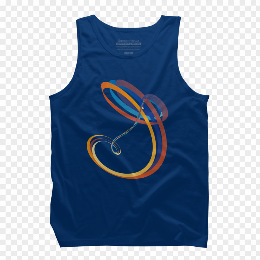 Blue Geometric T-shirt Gilets Sleeveless Shirt Font PNG