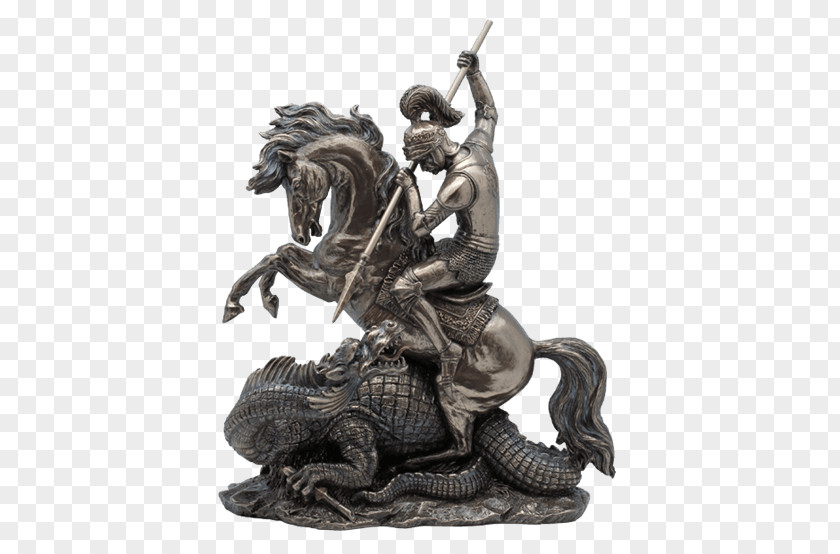 Dragon Statue Of Saint George, Prague Castle Figurine Bronze Sculpture George And The PNG