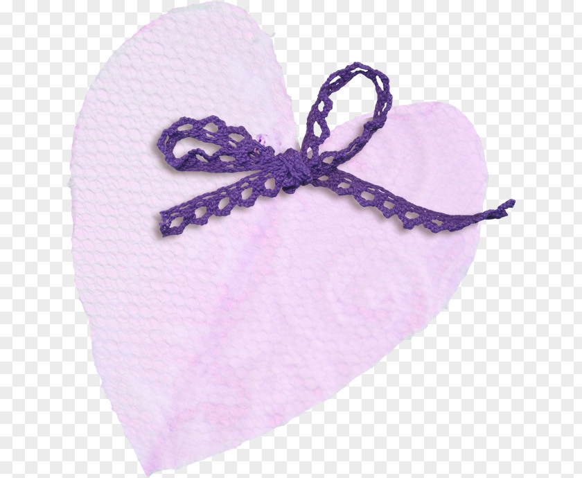 Purple Heart Paper Post-it Note Painting PNG