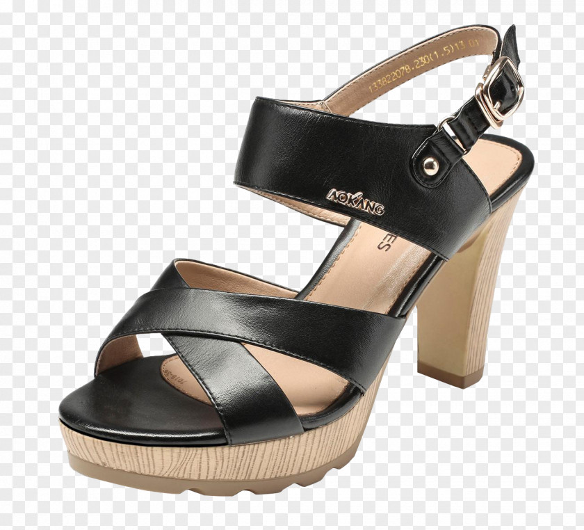 Black Bohemia Wind High-heeled Sandals Sandal Shoe Footwear Designer PNG