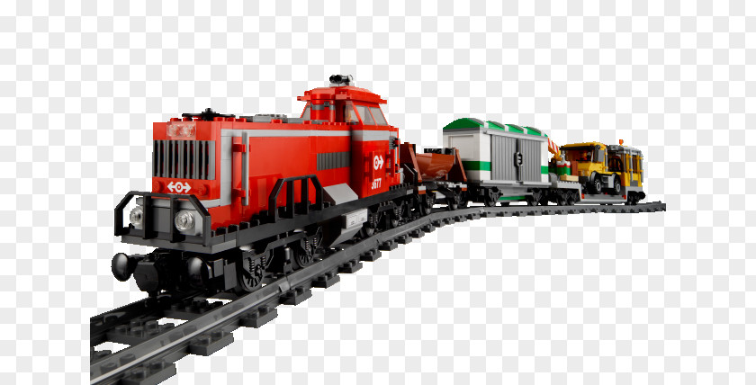 Freight Train LEGO 60052 City Cargo 3677 Red Rail PNG
