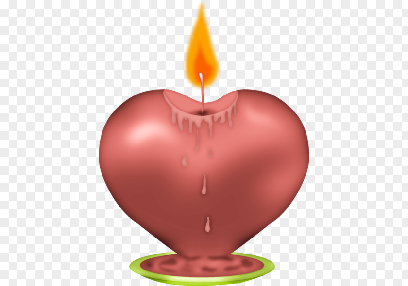 Hand-painted Love Candles Candle Heart PNG