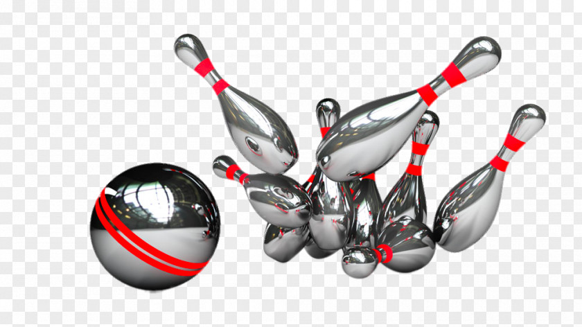 Silver Bowling Ten-pin Ball PNG
