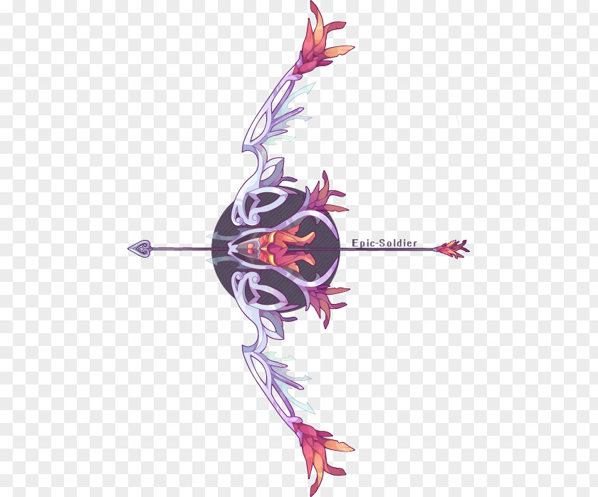 Bow Weapon Ranged Sword And Arrow Drawing PNG