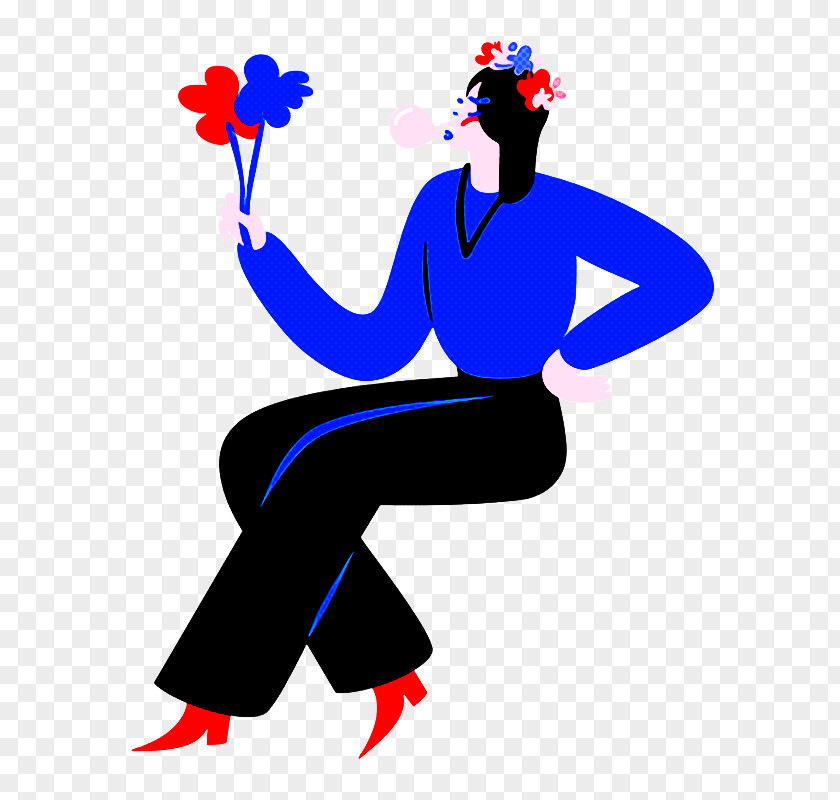 Cobalt Blue / M Character Joint Sitting PNG