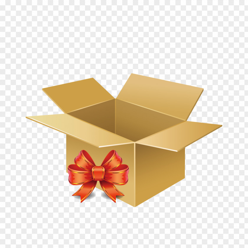 Express Bowknot Cardboard Box Icon PNG