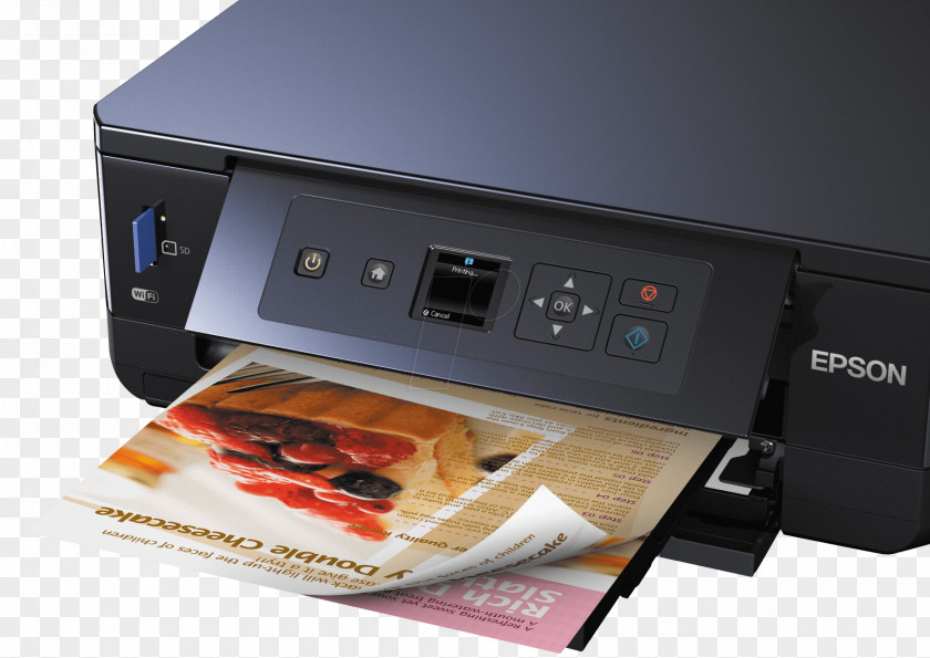 Green Inkjet Multi-function Printer Printing Epson PNG