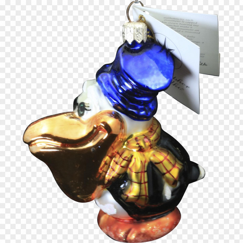 Hand-painted Hat Cobalt Blue Christmas Ornament PNG