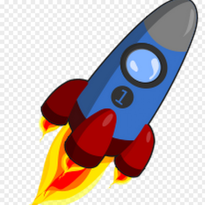 Handpainted Rocket Clip Art PNG