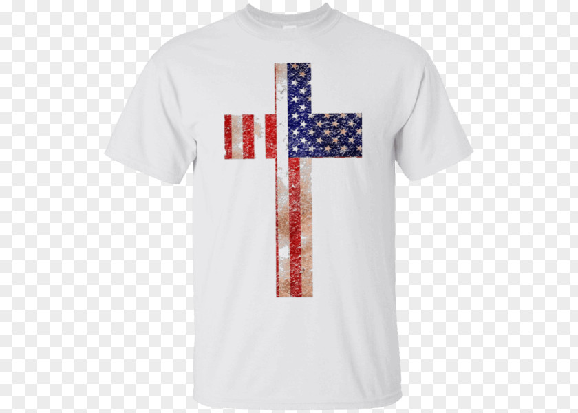 T-shirt Flag Of The United States Christian Cross PNG