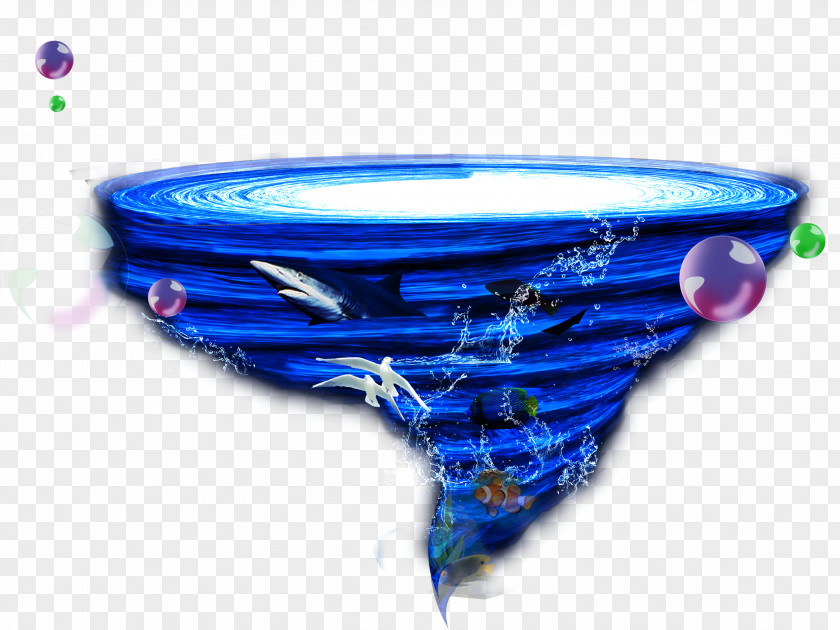 The Aqueous Layer Was Exquisite Aesthetic Tornado Fish Floating On Water Droplets Drop PNG