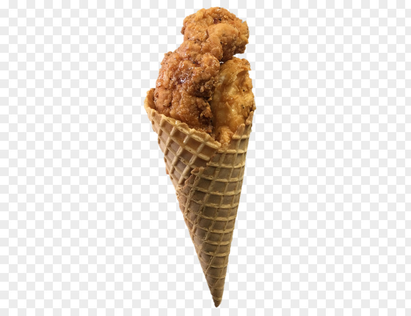 Chicken And Waffles Ice Cream Cones Soft Serve Sprinkles Food PNG