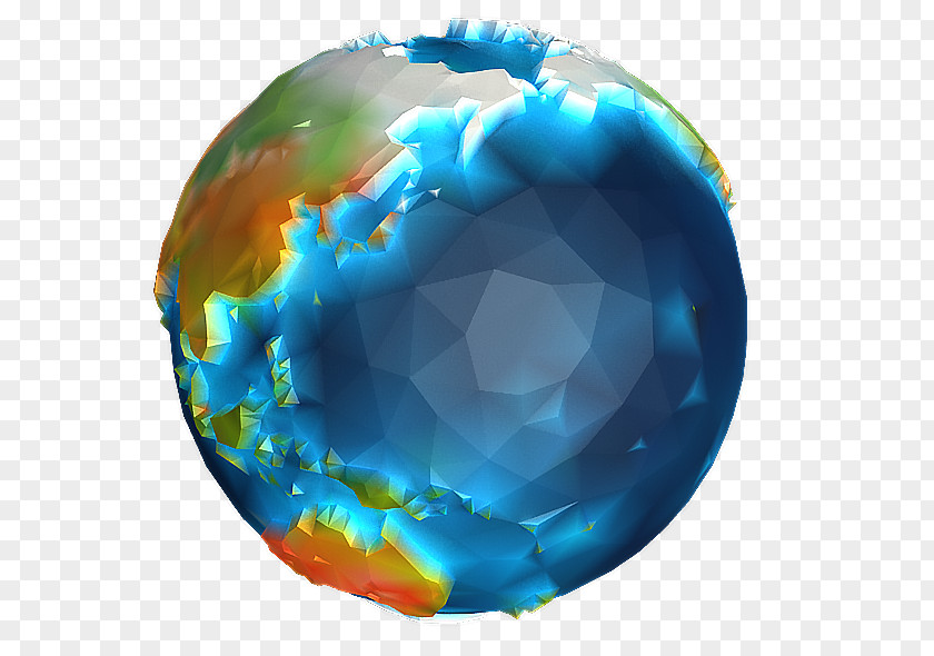 Low Poly Earth Globe World Planet PNG